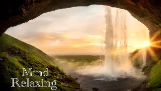 Peaceful music for…  Calm of mind  Stress relief  waterfall relaxingmusic [upl. by Elfie418]