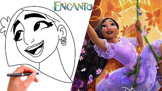 How To Draw ISABELA MADRIGAL FROM ENCANTO  SUPER EASY DISNEY DRAWING [upl. by Franciskus]