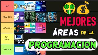 MEJORES y PEORES Áreas de la PROGRAMACION🤑¡Trabajo amp Demanda📚 TIERLIST [upl. by Atyekram]