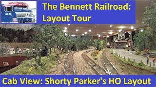 Layout Tour Cab Ride on Shorty Parkers HO Scale Layout [upl. by Fisk]