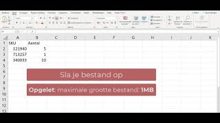 Winkelmand importeren vanuit Excel [upl. by Theone]