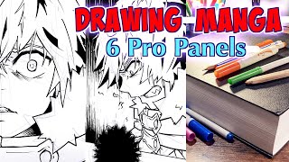 Drawing 6 Pro Manga Panels On Ipad Pro 129  Anime Manga Sketch [upl. by Siramaj]