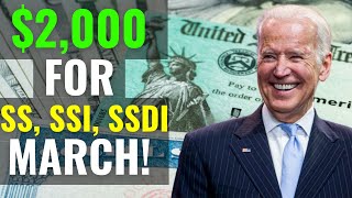 2000 4th stimulus check update Stimulus Check in March 2024 to impact SSDI SSI low income [upl. by Nytsua]