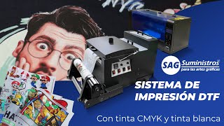 Sistema de impresión DTF con tinta blanca [upl. by Alym]