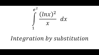 Calculus Help Integral ∫1e2 lnx2x dx  Integration by substitution [upl. by Harmaning]