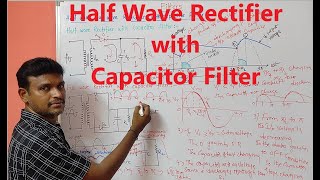 Half wave rectifier With Capacitor Filter [upl. by Ahsimet]