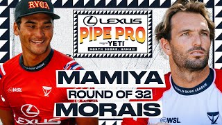 Barron Mamiya vs Frederico Morais  Lexus Pipe Pro presented by YETI  Round of 32 Heat Replay [upl. by Odicalp]