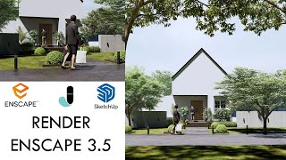 SKETCHUP ENSCAPE REALISTIC RENDER 16 [upl. by Dyun]