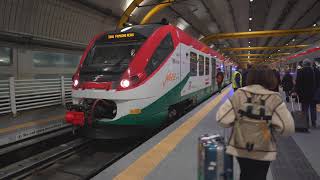 Italy Rome–Fiumicino International Airport train arrival [upl. by Ikkim871]