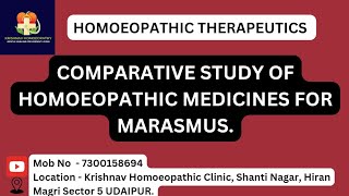 COMPARATIVE STUDY OF HOMOEOPATHIC MEDICINES FOR MARASMUS [upl. by Soren497]