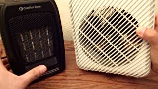 Mainstays Heater Vs Comfort Zone Review amp Comparison  Skywind007 [upl. by Martin]