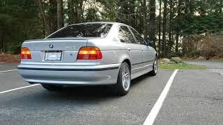 BMW E39 540i Resonator Deleted OEM Exhaust [upl. by Esojnauj]