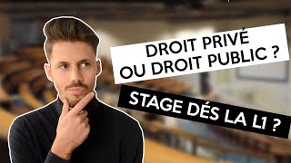 STUDYASK 1  STAGE DES LA L1  DROIT PRIVÉ OU DROIT PUBLIC   JE RÉPONDS A VOS QUESTIONS [upl. by Derfnam]