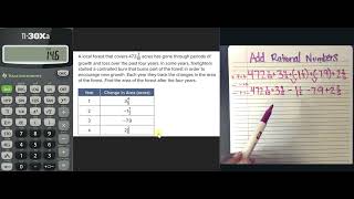 142 Adding Rational Numbers Real World 2nd Example Commutative Property Discussed [upl. by Deane]