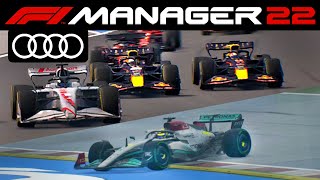 DOMINATING COMPETITON IN THE WET 2ND RACE GOES DOWN TO LAST LAP  F1 Manager 2022 CAREER Part 32 [upl. by Cost]