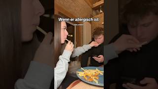 WAS passiert mit IHM😭😂 shortvideo comedy couple lustig funny freund pommes spaß omg [upl. by Marelya]