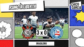 CORINTHIANS 3 X 0 BAHIA TIMÃO DESFILA ENGATA OITAVA VITÓRIA MEMPHIS FAZ GOLAÇO E YURI ARTILHEIRO [upl. by Anayd992]