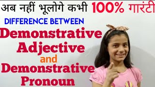 Difference between Demonstrative Adjective and Demonstrative Pronoun with Example [upl. by Ynatirb]