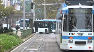 Straßenbahn Heidelberg Wendeanlage am Bismarckplatz [upl. by Nawtna]