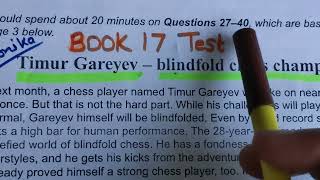 IELTS READING Test Practice Timur Gareyev Blindfold Chess Champion reading answers IELTS9 [upl. by Yelda]