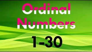 Learn Ordinal Numbers 1 to 30 Ordinal Numbers 1 to 30 Ordinal Numbers 1st To 30th 1 To 30 Ordinal [upl. by Avitzur930]