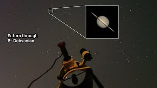 Saturn through 8quot Dobsonian telescope [upl. by Ecirted751]