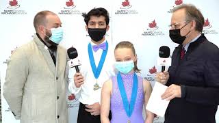 2022 Skate Canada Challenge Novice Pair Champions  Défi Patinage Canada 2022 [upl. by Aenat]