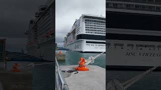 MSC VIRTUOSA at the Cobh cruise liner terminal in Cork Harbour [upl. by Natloz]