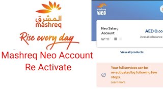 Mashreq Neo Account Re Activate mashreq neo account ko unblock kasy kary [upl. by Hebert]