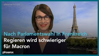 Parlamentswahlen Frankreich Schaltgespräch mit ARDKorrespondentin Friederike Hofmann [upl. by Nola672]