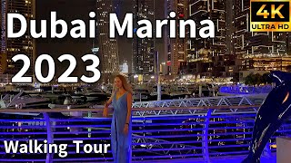 Dubai Marina 🇦🇪 The Most Popular Tourist Destination  4K  Walking Tour [upl. by Selimah499]