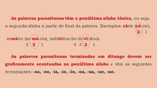 Paroxítonas acentuadas terminadas em ditongo [upl. by Lairret]