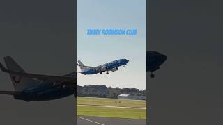 TUIfly BoeingRobinson Club Resorts Livery departure from DUS Airport shorts aviation video [upl. by Macri270]