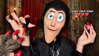 ASMR Count Dracula does your nails 🥀 relaxing manicure you’re a monster [upl. by Harmony]