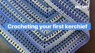 A very easy way to crochet a kerchief  step by step instructions [upl. by Tellford]