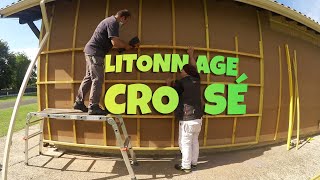 45 ⏩ double Litonnage Croisé avant la pose du Bardage Vertical  CEDRAL LAP [upl. by Valleau]