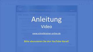 Schreibtrainer Online [upl. by Annawd]