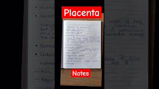 Placenta Notesmidwiferyanmgnmplacentatrending viral medicalnursingnursingbscnursing [upl. by Melise]