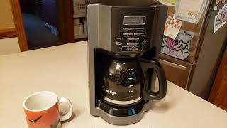 Mr Coffee 12 Cup Programmable Coffee Maker  Review and How to Program the Delay Timer mrcoffee [upl. by Aitselec133]