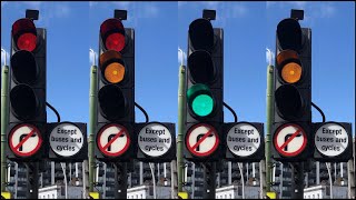 Redbridge Ilford Hill JO Cranbrook Road A123 PEEK amp Siemens Helios CLS Traffic Lights [upl. by Droc]