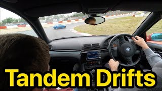 Tandem Drifting a Wet Nurburgring GP Track with a BMW M2 [upl. by Blinny]