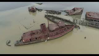 Drone Examines Staten Islands Eerie Ship Graveyard [upl. by Peer]