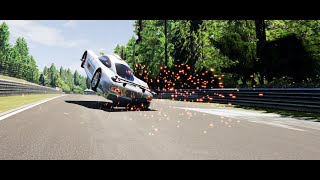 Peter Dumbrecks CRASH recreated on THE NURBURGING  1999 Mercedes Benz CLR GTR Le Mans [upl. by Haya]