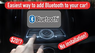 How to add Bluetooth to your car  Bluetooth Aux Car adapter  Add Bluetooth for cheap [upl. by Gnehp]