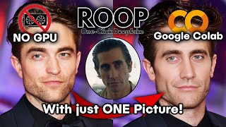 5 Minute DeepFake For images No GPU with only 1 target image ROOP Google Colab Android and PC [upl. by Eintruok509]