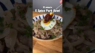 10 Minute 5 Spice Pork Bowl Recipe [upl. by Elene]