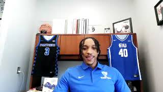 EIU Mens Basketball guard Nakyel Shelton is featured at the Ohio Valley Conference Media Day [upl. by Moria353]