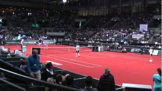 Show match Sabine Lisicki Henri Leconte 24  Porsche Tennis Grand Prix 2011 [upl. by Richela5]