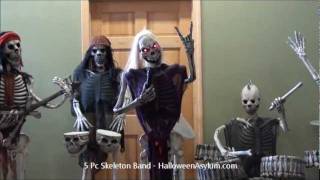 5 Piece Skeleton Band  HalloweenAsylumcom [upl. by Olwen]