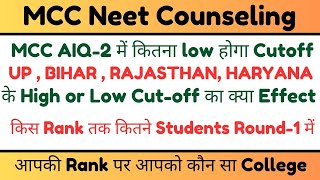 MCC Round2 expected seat vacancy  Mcc round 2 expected cutoff marks  mcc low cutoff round 2 [upl. by Dleifrag]